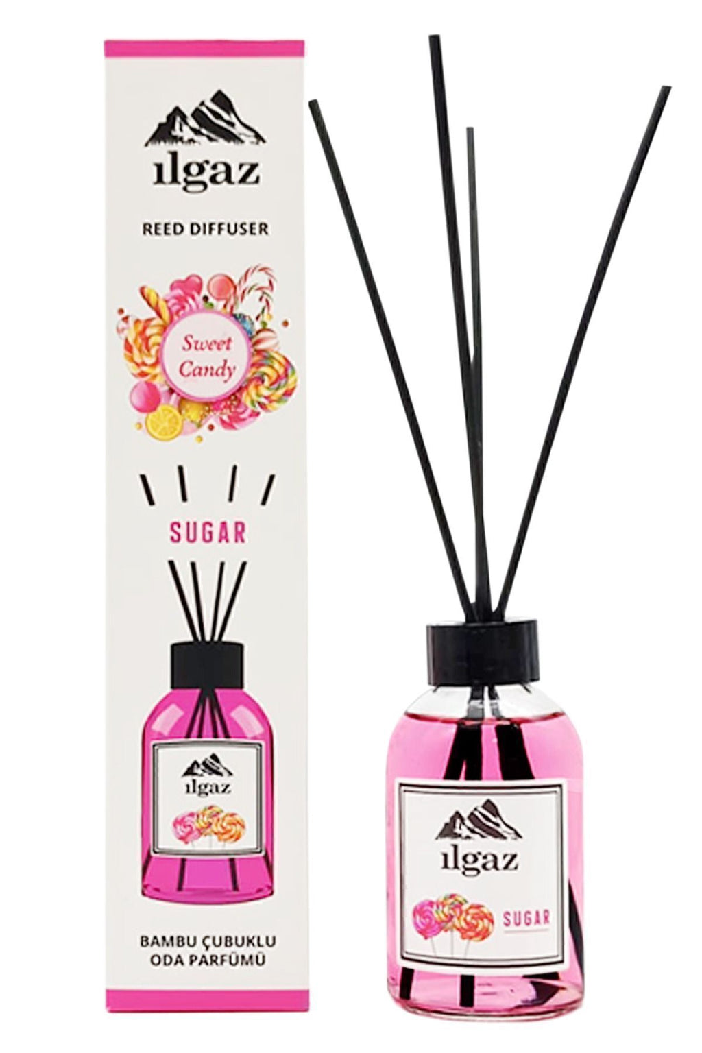 Sweet Candy Bambu Çubuklu Oda Kokusu 110 ml | Red Diffuser Sugar Ortam Kokusu