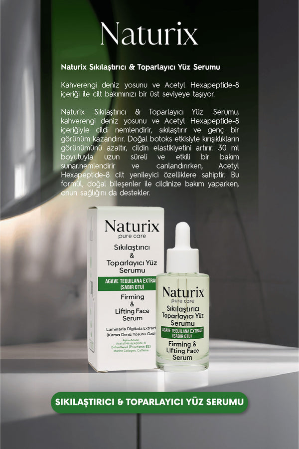 Sıkılaştırıcı & Toparlayıcı Yüz Serumu | Kahverengi Deniz Yosunu & Acetyl Hexapeptide-8 30 ml
