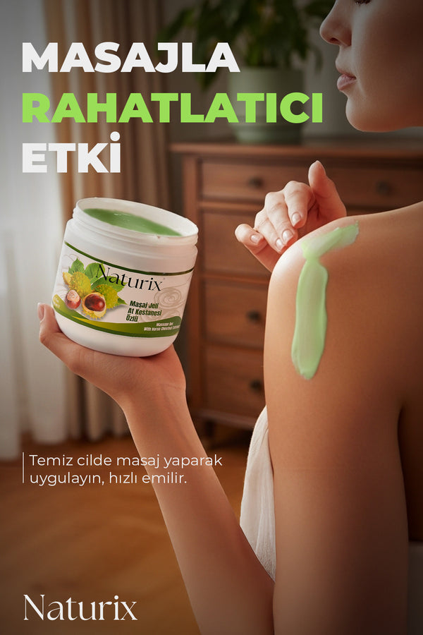 At Kestanesi Masaj Jeli 500 Ml 3'lü Horse Chestnut Masaj Balsamı Yoğun Jel Kıvam