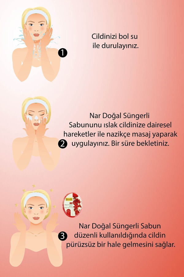 Nar Süngerli Sabun 150 gr | Antioksidan Ve Anti-aging Etkili Doğal Sabun