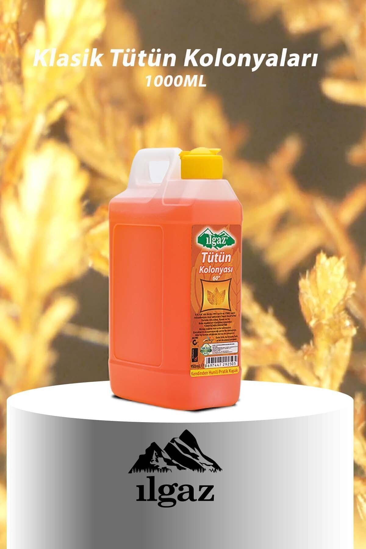 Tütün Kolonyası 60 Derece 1000 ml Bidon | Pratik Huni Kapaklı Büyük Boy Kolonya