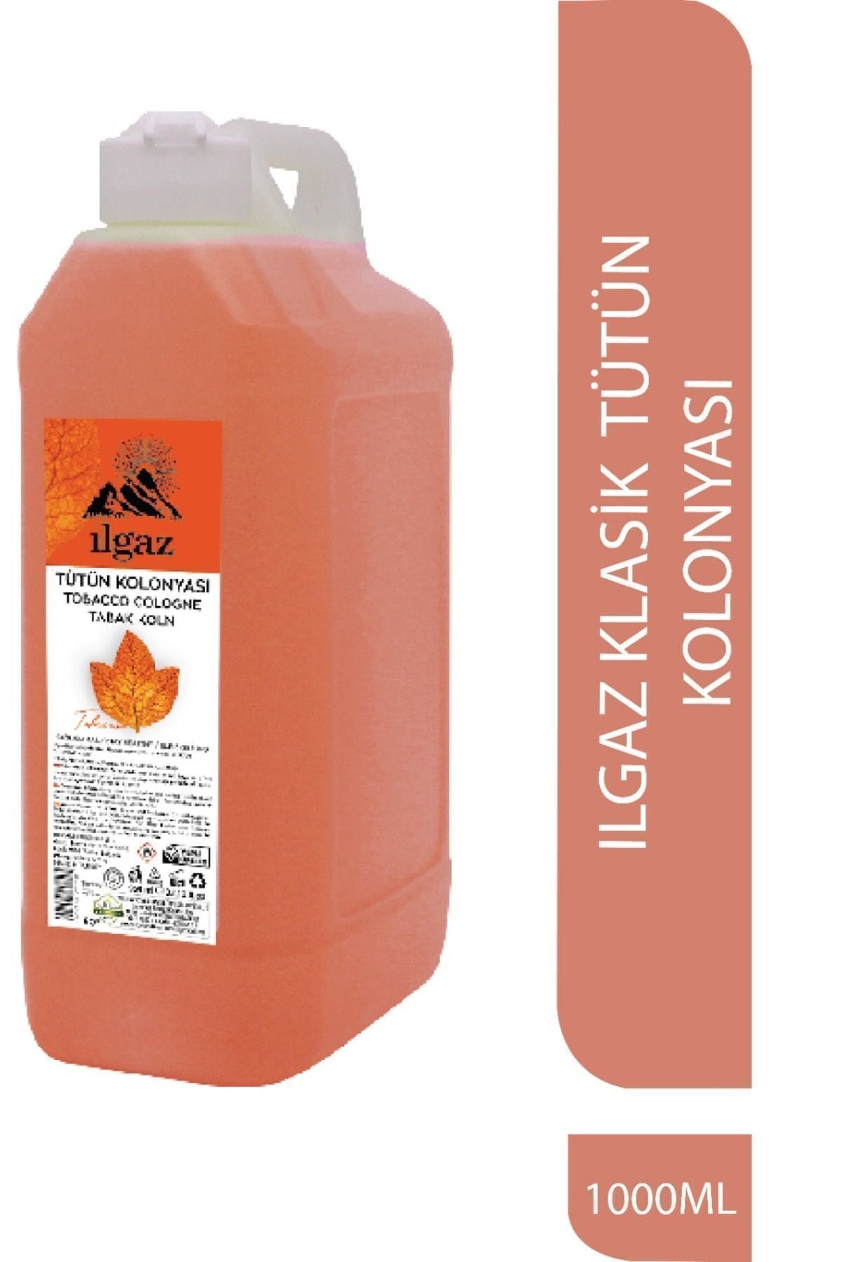 Tütün Kolonyası 60 Derece 1000 ml Bidon | Pratik Huni Kapaklı Büyük Boy Kolonya