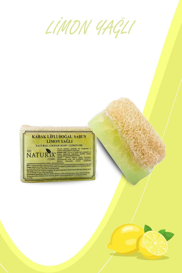 Kabak Lifli Limon Yağlı Sabun 130 gr | Karşıtı, Peeling Etkili Ve Doğal Nemlendirici