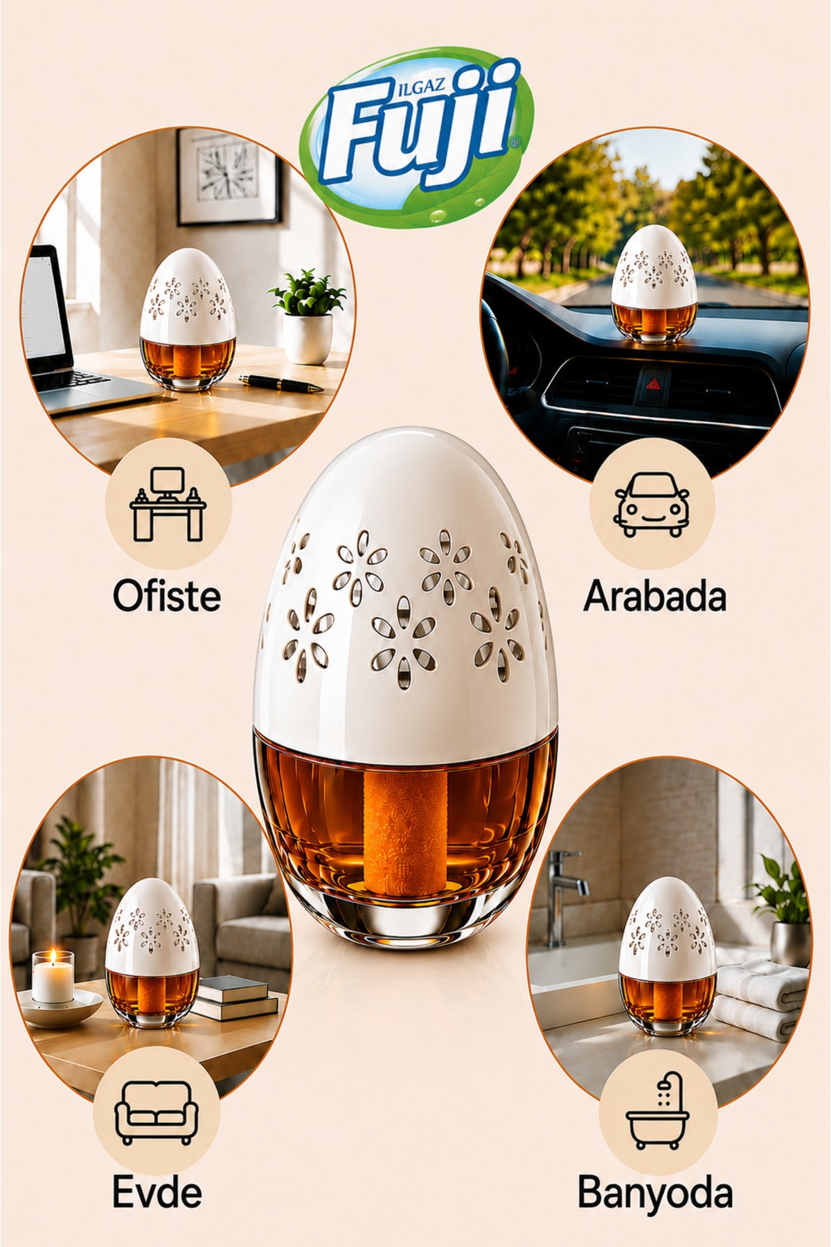 Amber Araç, WC, Oda ve Ortam Kokusu 100 ml | Amber Fusion Kalıcı Kavanoz Koku