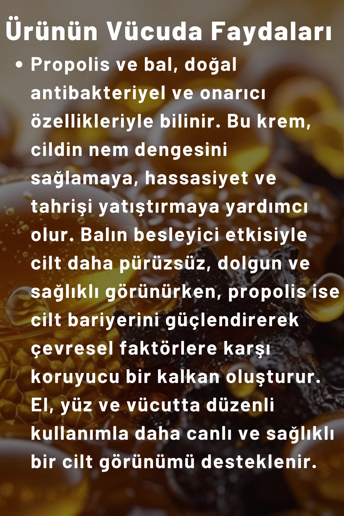 Propolis & Bal Özlü El, Yüz Ve Vücut Bakım Kremi 250 ml | Nemlendirici Ve Onarıcı Vücut Losyonu