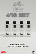 Çankırı Tuz Kolonyası 4'lü Set 80 Derece 400 ml | Elegance Series