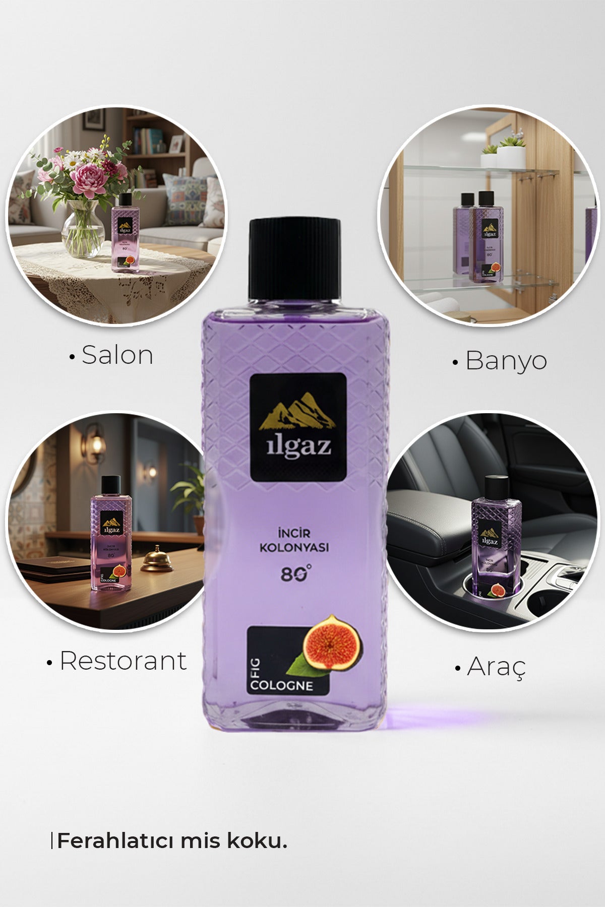 İncir Kolonyası 4'lü Set 80 Derece 400 ml | Elegance Series