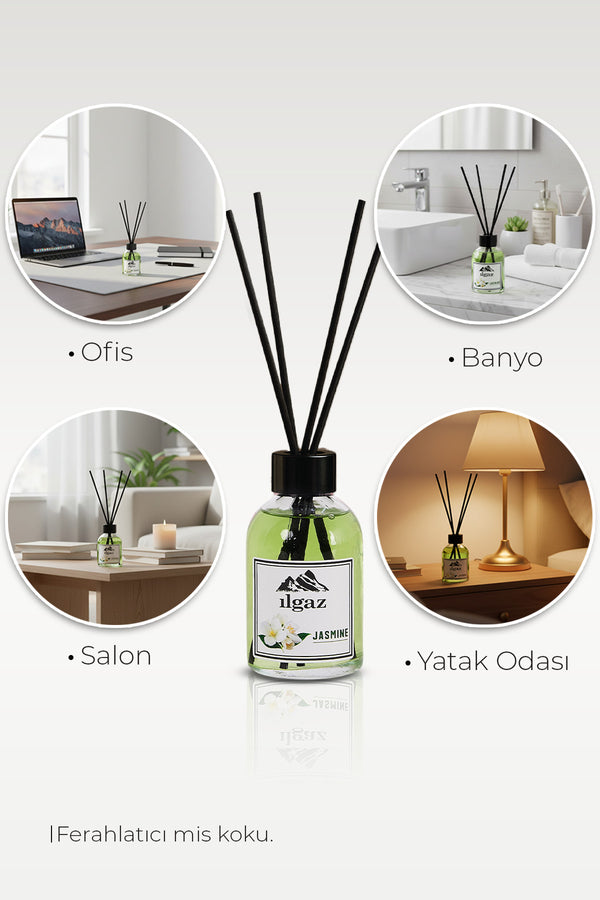 Yasemin Çiçeği Bambu Çubuklu Oda Kokusu 110 ml | Red Diffuser Jasmine Sakinleştirici Ortam Kokusu