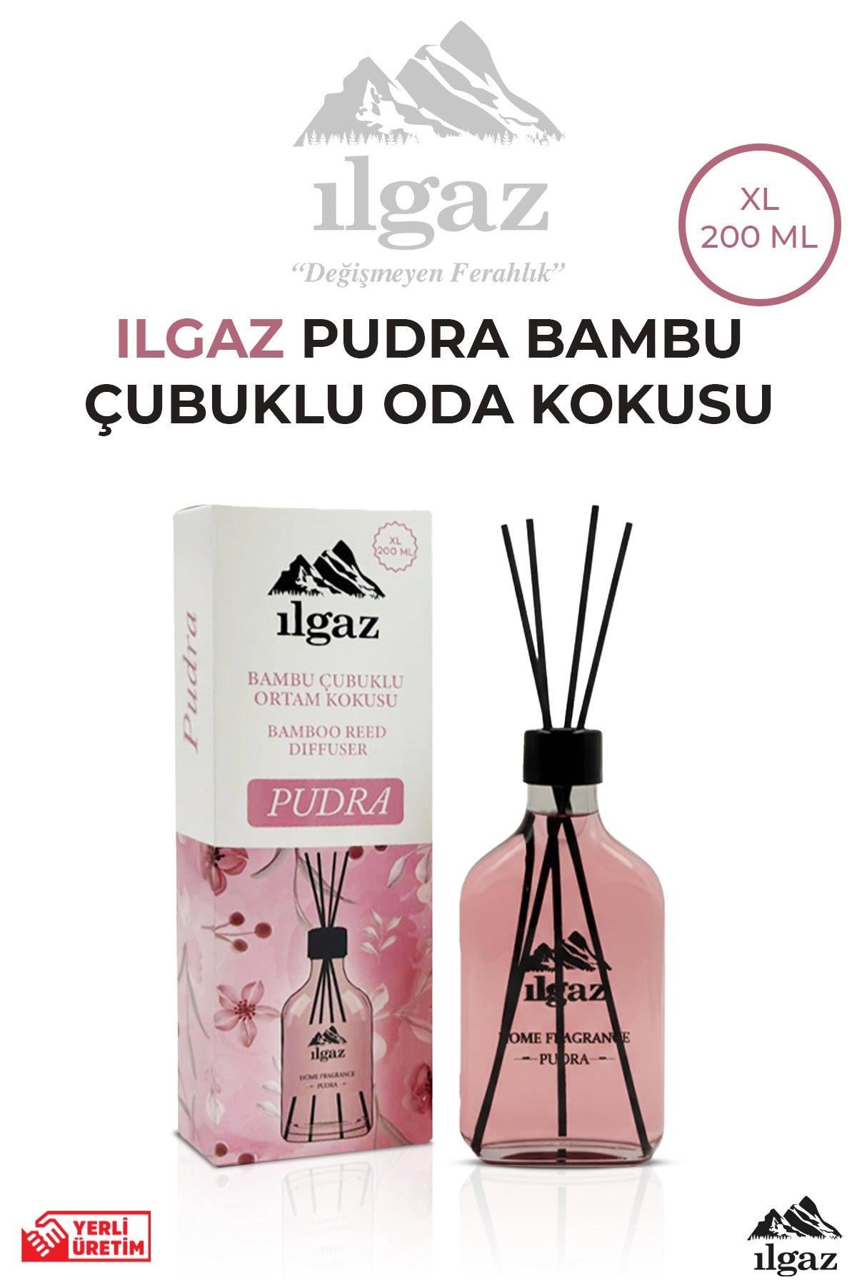 Pudra Bambu Çubuklu Oda Kokusu 200 ML | XL Red Diffuser