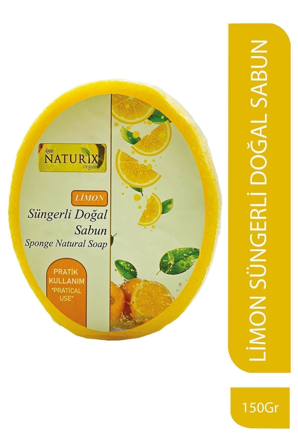 Limon Süngerli Sabun 150 gr | Doğal Limon Soap | Peeling Etkili Cilt Arındırıcı