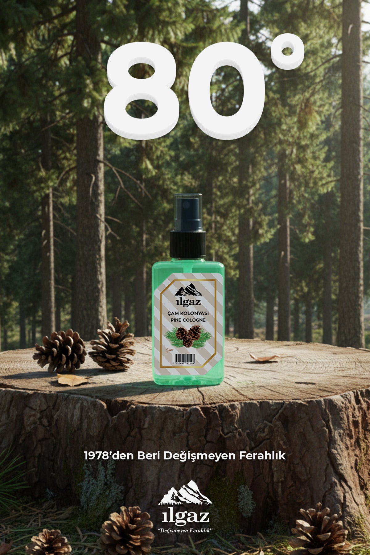 Çam Kolonyası 4'lü Sprey Set | Günlük Ferahlatıcı Kolonya - 4x50 ml