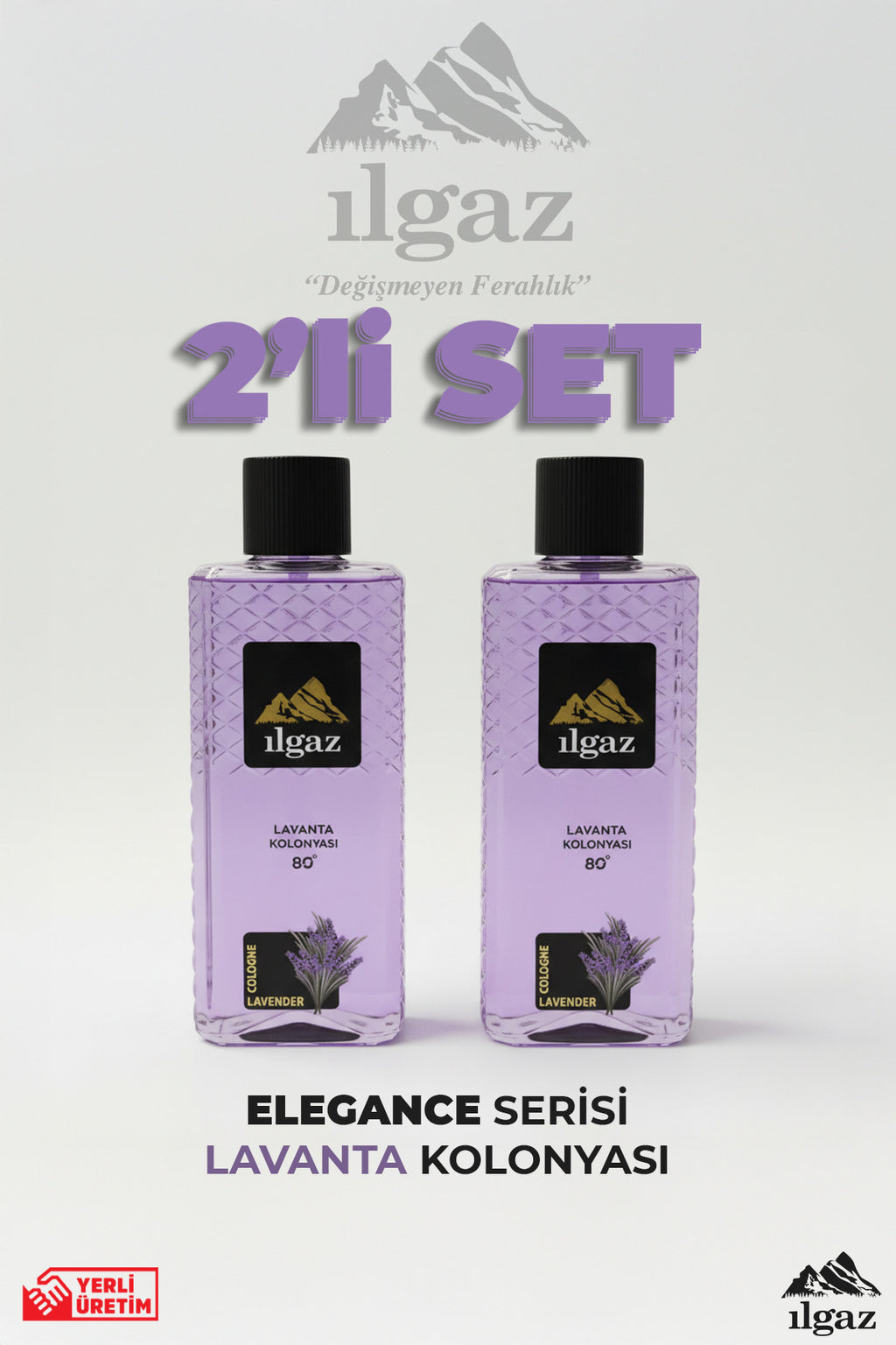 Lavanta Kolonyası 2'li Set 80 Derece 400 ml | Elegance Series
