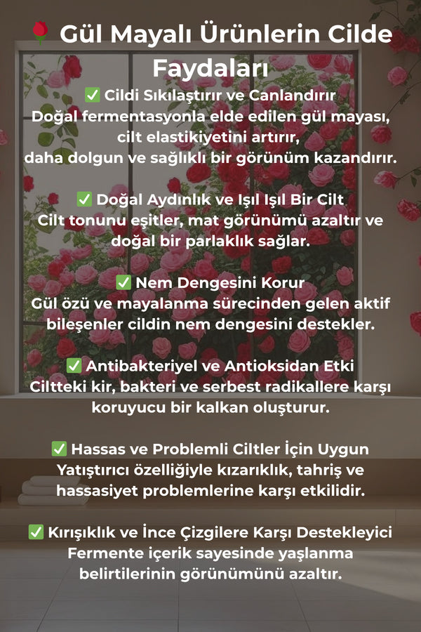 Gül Mayalı Cilt Temizleme Toniği 250 ml - Aydınlatıcı, Gözenek Sıkılaştırıcı Ve Siyah Nokta Karşıtı