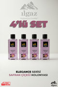 Safran Çiçeği Kolonyası 4'lü Set 80 Derece 400 ml | Elegance Series