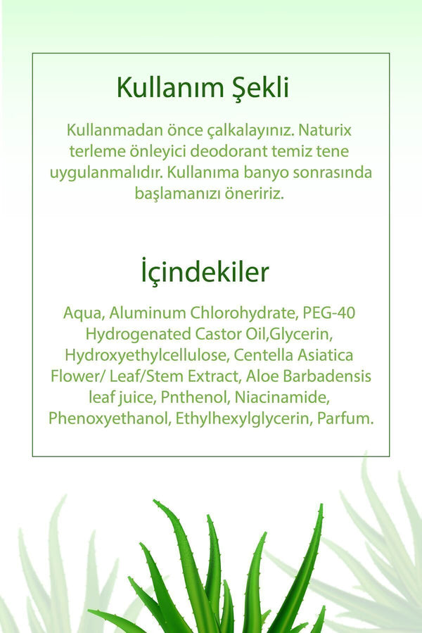 Ter Ve Koku Önleyici Aloe Vera Roll-on 50 ml