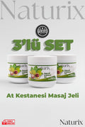 At Kestanesi Masaj Jeli 500 Ml 3'lü Horse Chestnut Masaj Balsamı Yoğun Jel Kıvam