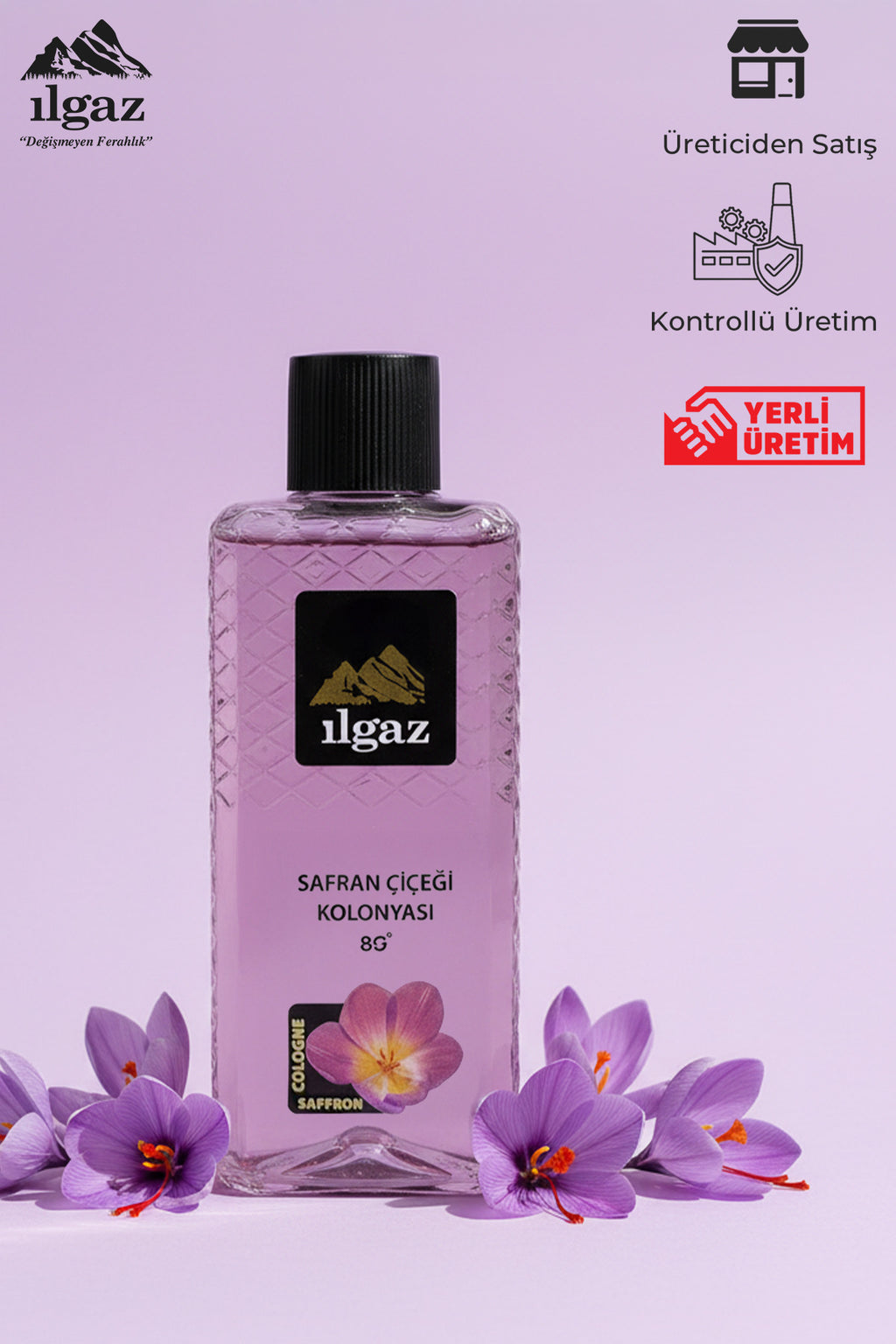 Safran Çiçeği Kolonyası 2'li Set 80 Derece 400 ml | Elegance Series
