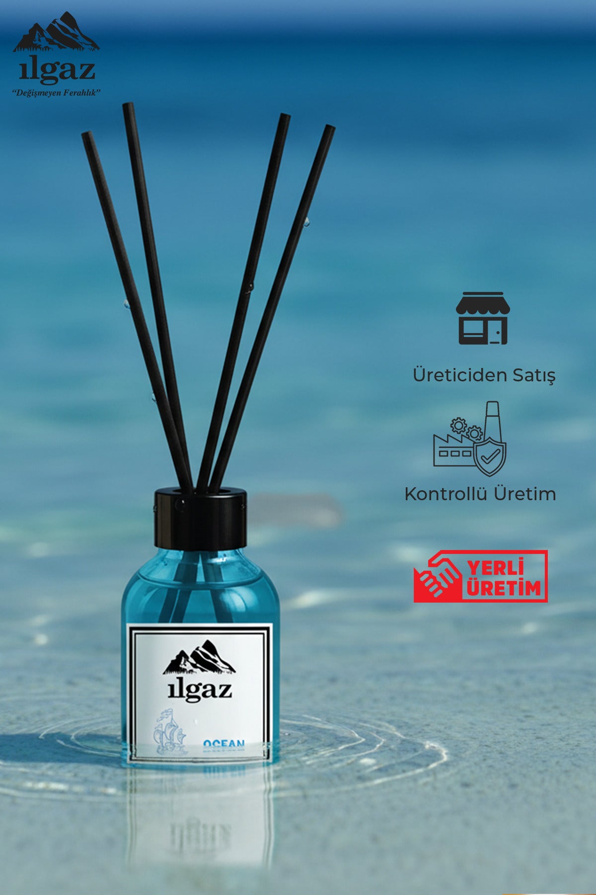 Okyanus Esintisi Bambu Çubuklu Oda Kokusu 110 ml | Red Diffuser Ocean Ortam Kokusu