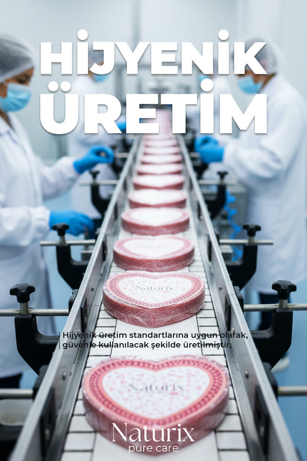 Kalp Şekilli Süngerli Sabun 130 gr | Peeling Etkili Sabun