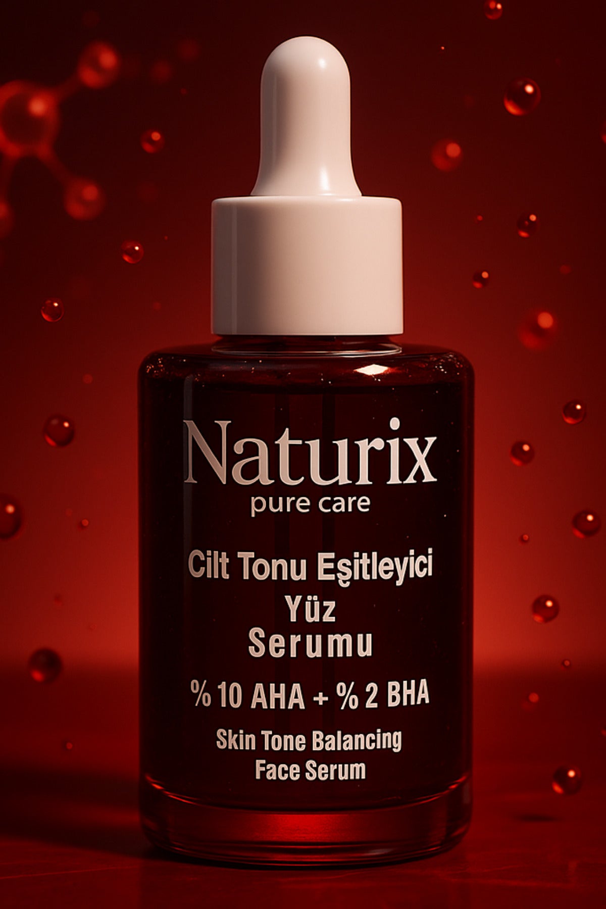Cilt Tonu Eşitleyici Serum | %10 AHA + %2 BHA | Kırmızı Peeling Etkisi 30 Ml