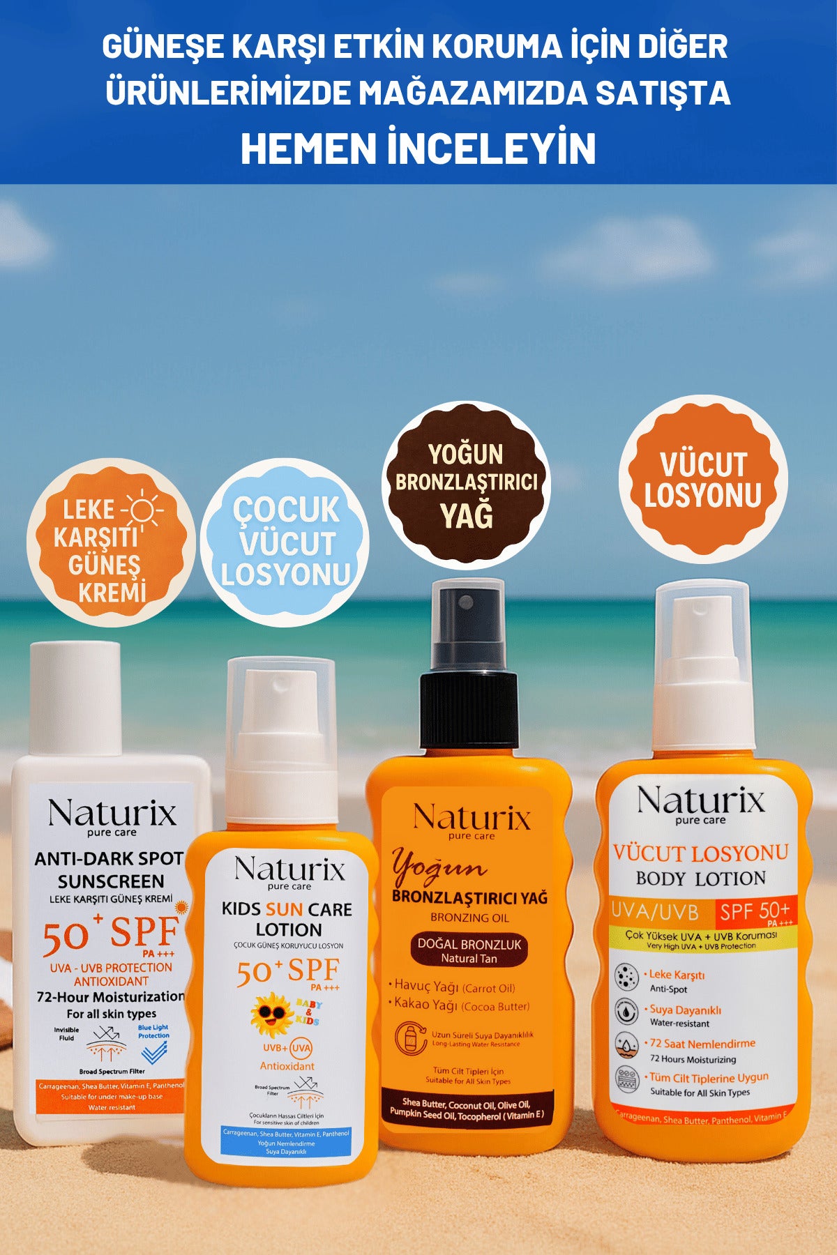 Vücut Losyonu Spf 50 Pa | Uva/uvb Güneş Koruması, 72 Saat Nem, Leke Karşıtı Etki - 200ml
