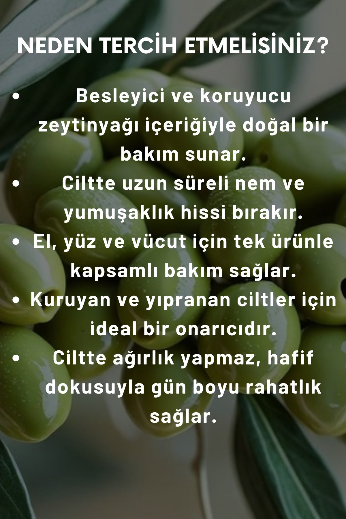 Zeytinyağlı Nemlendirici Krem 250 ml – El, Yüz & Vücut Losyonu Hassas Ciltler Için Besleyici