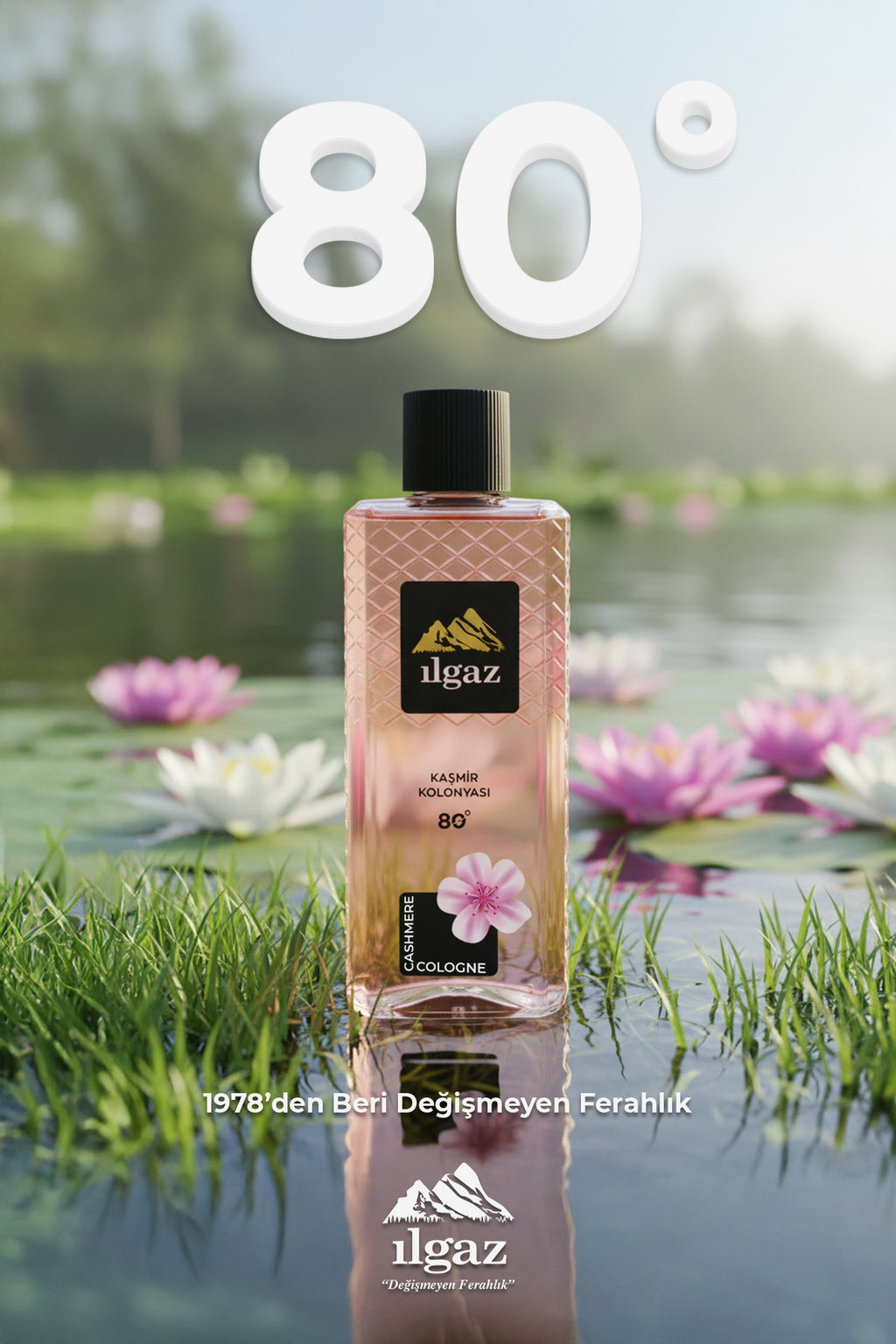 Kaşmir Kolonyası 2'li Set 80 Derece 400 ml | Elegance Series