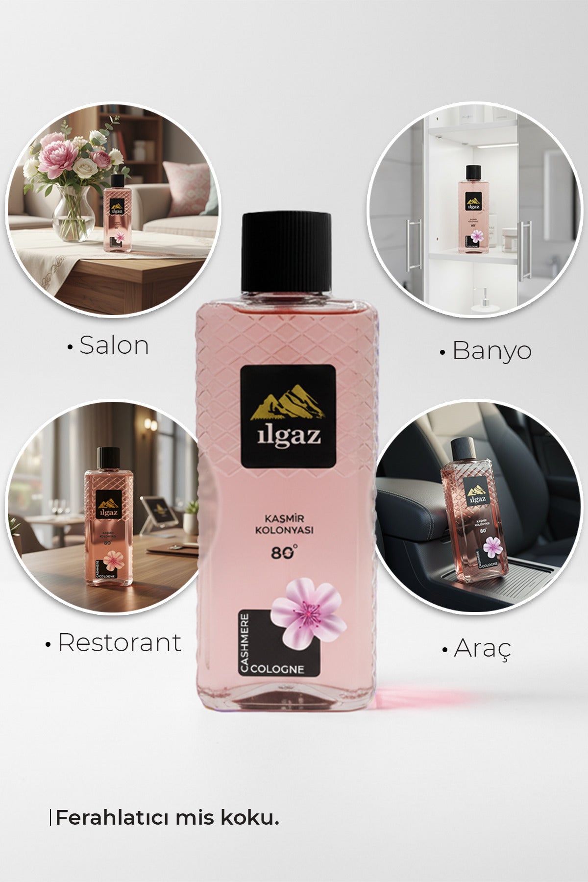 Kaşmir Kolonyası 4'lü Set 80 Derece 400 ml | Elegance Series