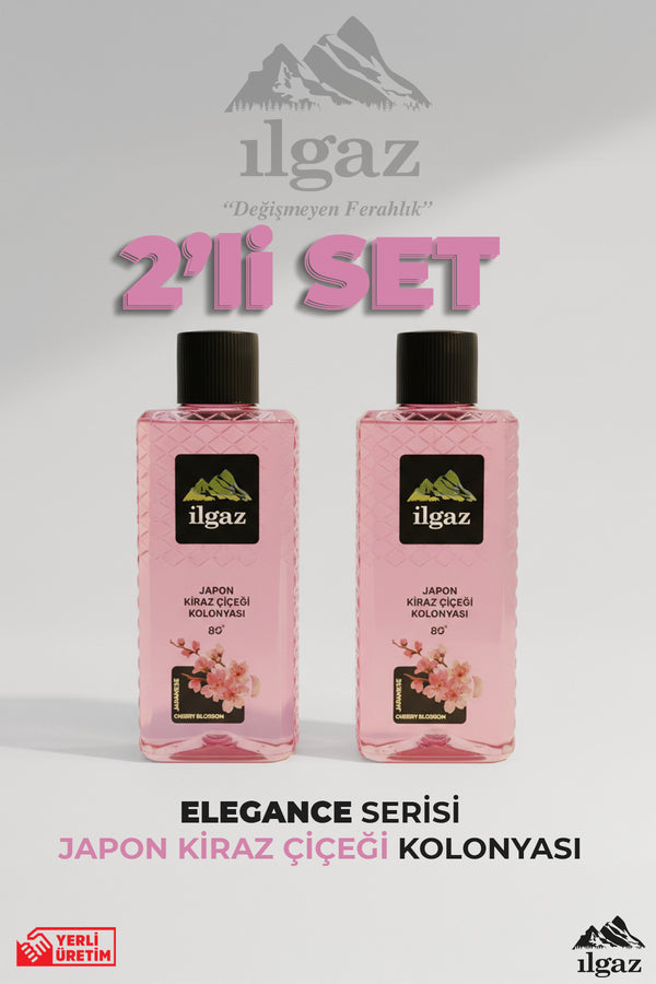 Japon Kiraz Çiçeği Kolonyası 2'li Set 80 Derece 400 ml | Elegance Series
