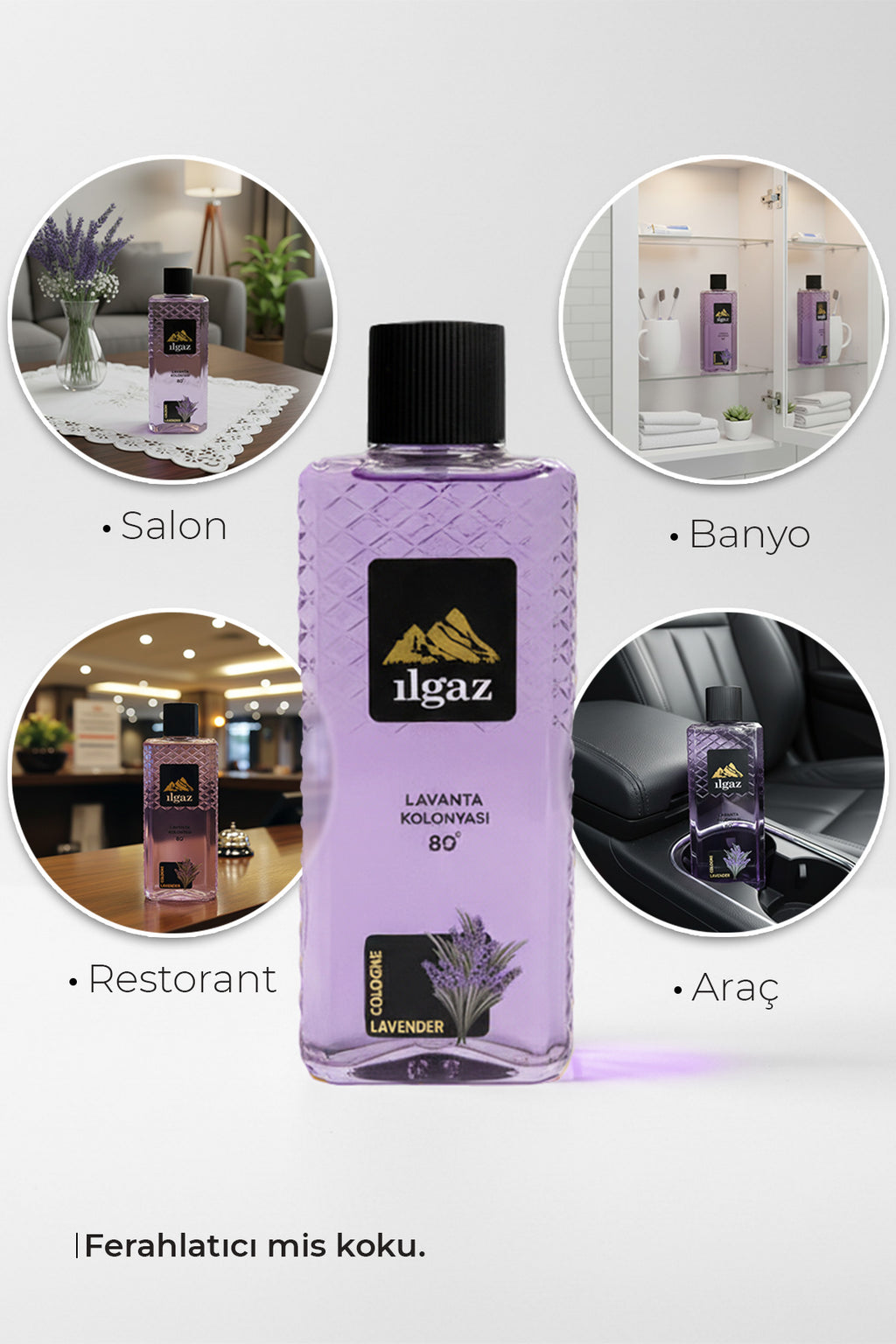 Lavanta Kolonyası 4'lü Set 80 Derece 400 ml | Elegance Series
