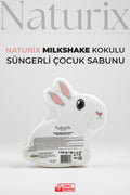 Çilekli Milkshake Kokulu Tavşan Görünümlü Süngerli Çocuk Sabunu 130 gr