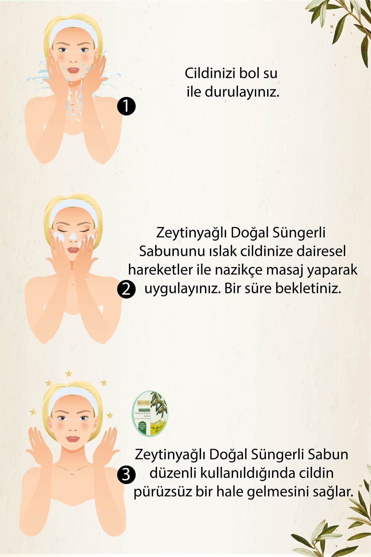 Zeytinyağlı Süngerli Sabun 150 gr | Doğal Nemlendirici Ve Arındırıcı Cilt Bakımı