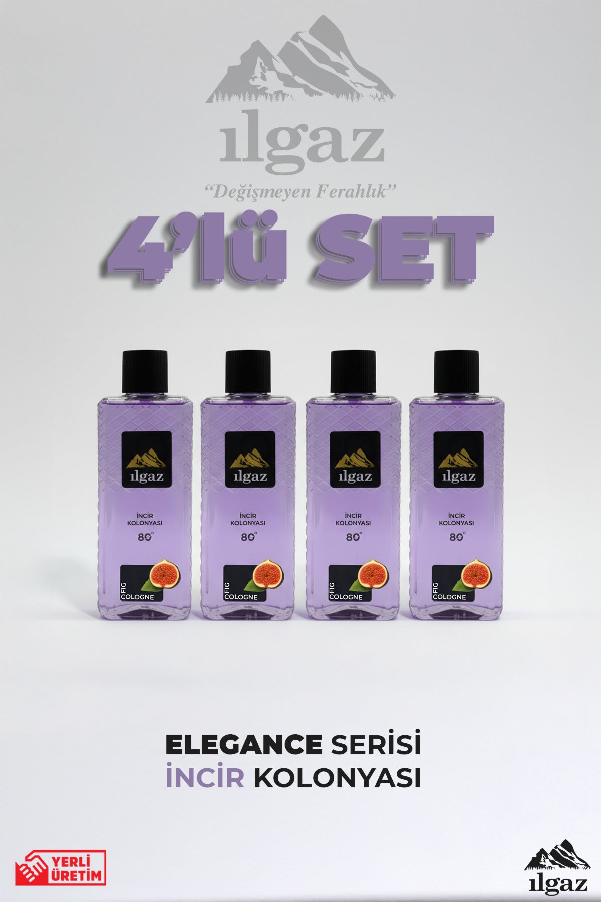 İncir Kolonyası 4'lü Set 80 Derece 400 ml | Elegance Series