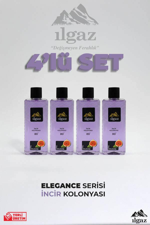 İncir Kolonyası 4'lü Set 80 Derece 400 ml | Elegance Series