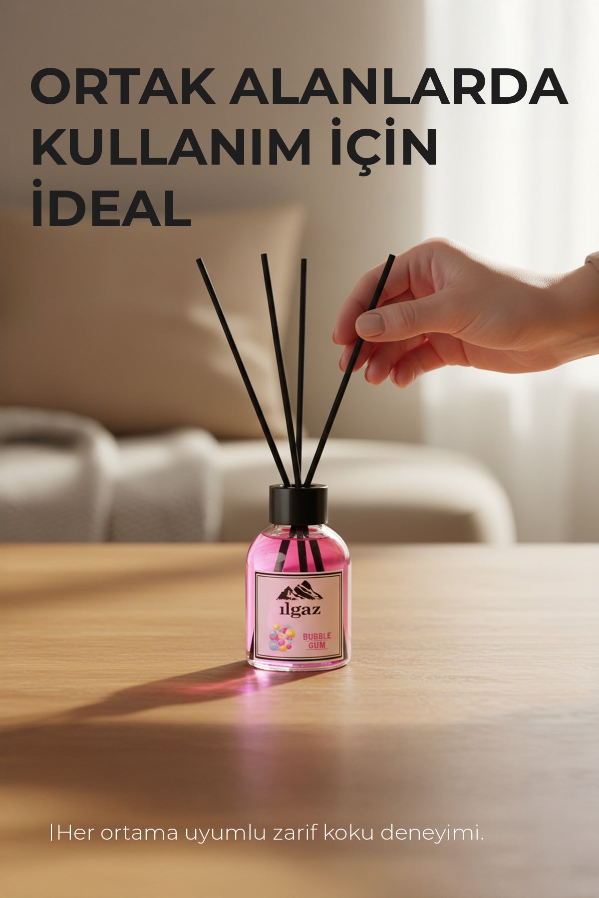 Sakız Bambu Çubuklu Oda Kokusu 110 ml | Red Diffuser Bubble Gum Ortam Kokusu