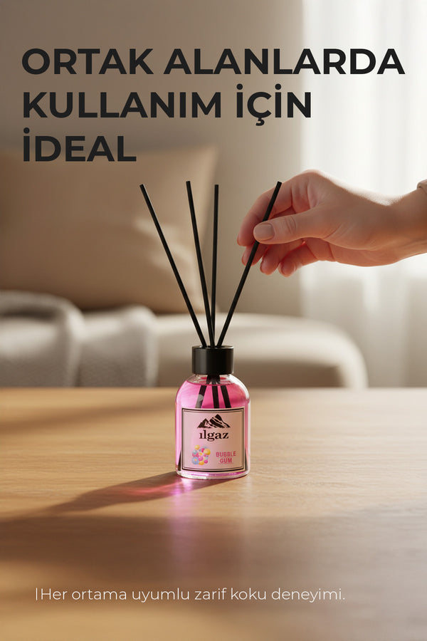 Sakız Bambu Çubuklu Oda Kokusu 110 ml | Red Diffuser Bubble Gum Ortam Kokusu