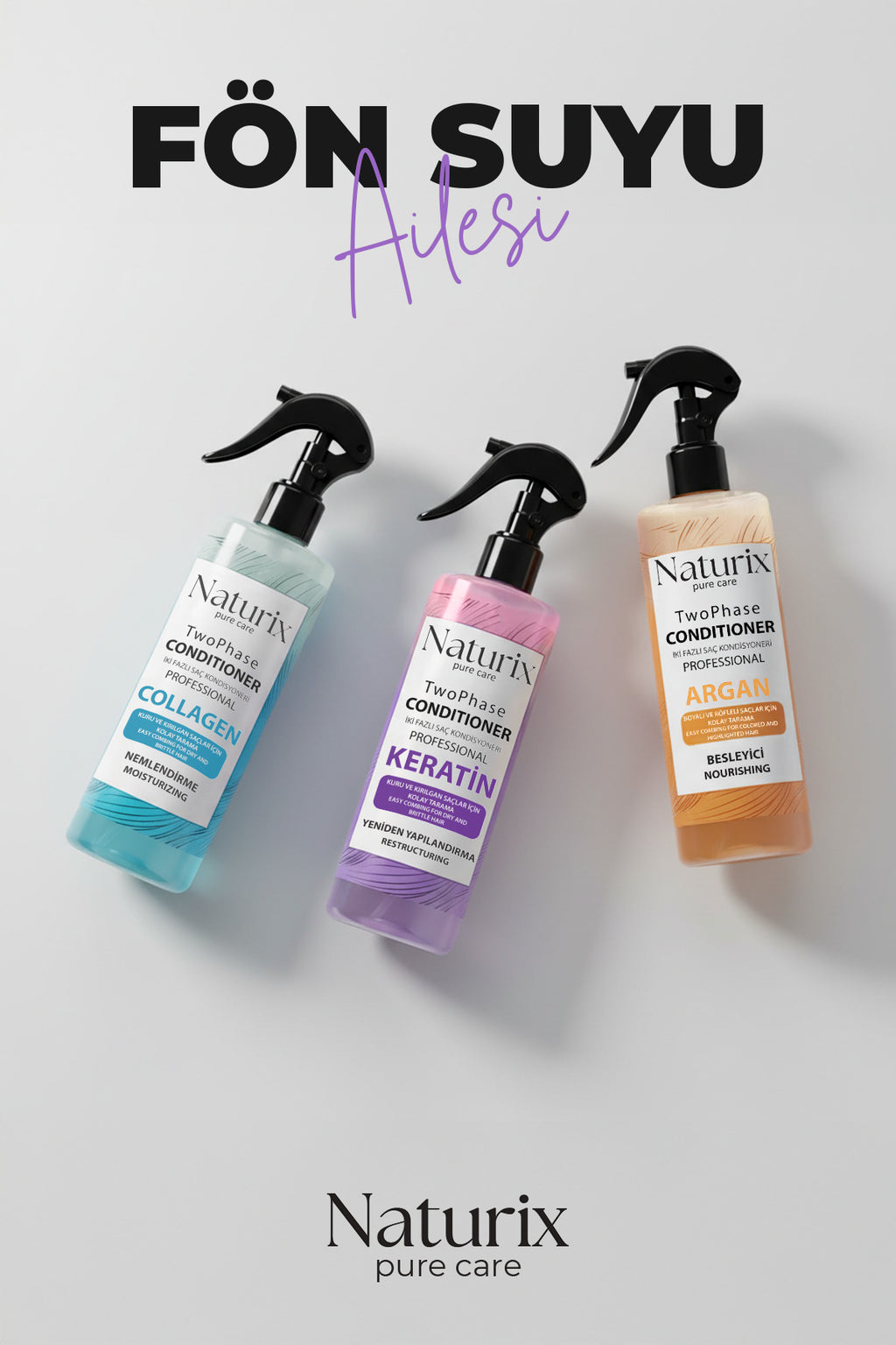 Keratin Iki Fazlı Saç Bakım Ve Fön Suyu 400ml - Yeniden Yapılandırma Ve Koruma