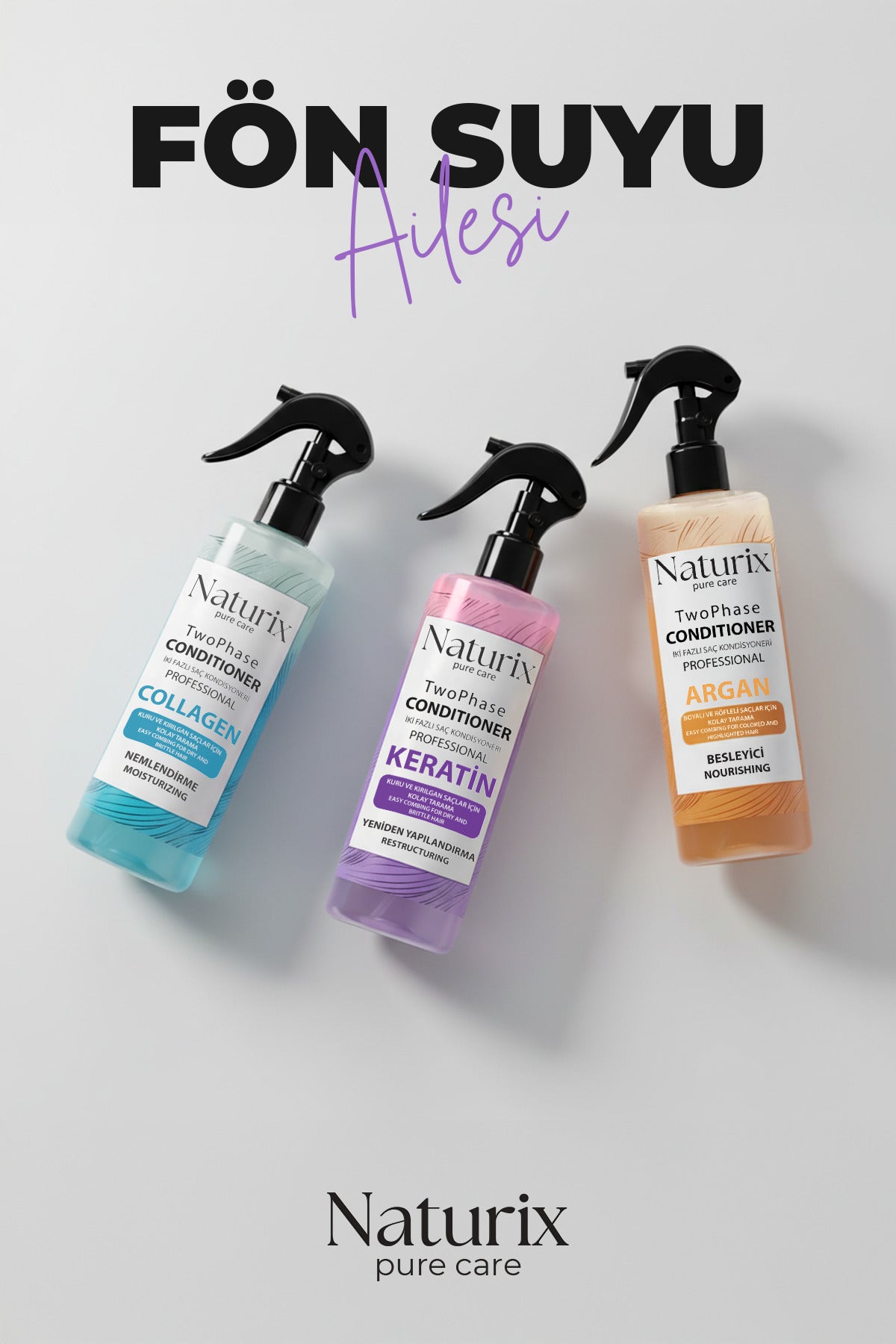 Keratin Iki Fazlı Saç Bakım Ve Fön Suyu 400ml - Yeniden Yapılandırma Ve Koruma