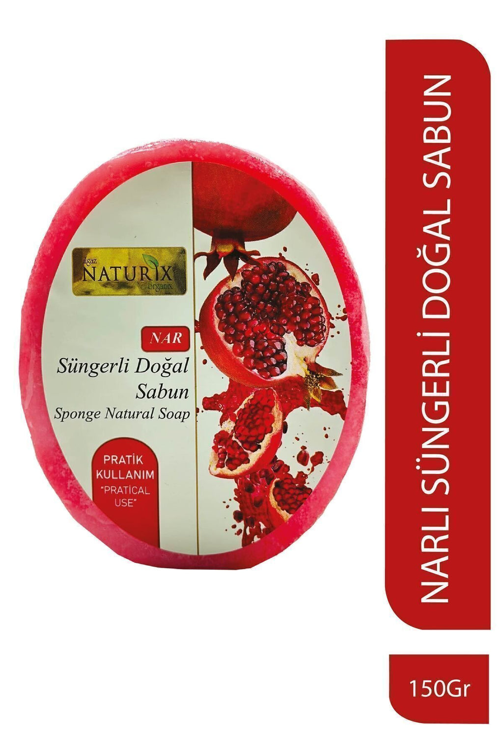 Nar Süngerli Sabun 150 gr | Antioksidan Ve Anti-aging Etkili Doğal Sabun