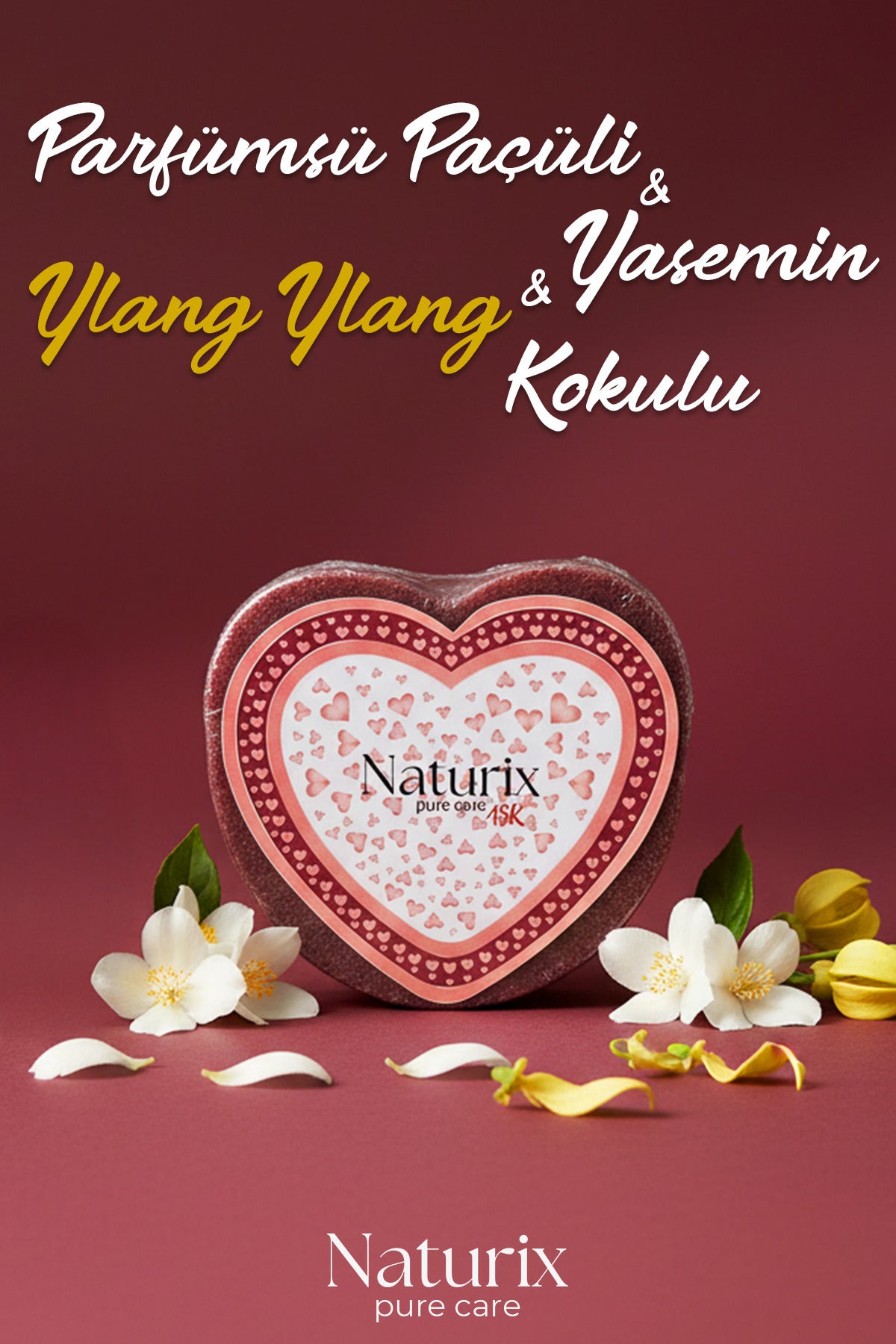 Kalp Şekilli Süngerli Sabun 130 gr | Peeling Etkili Sabun