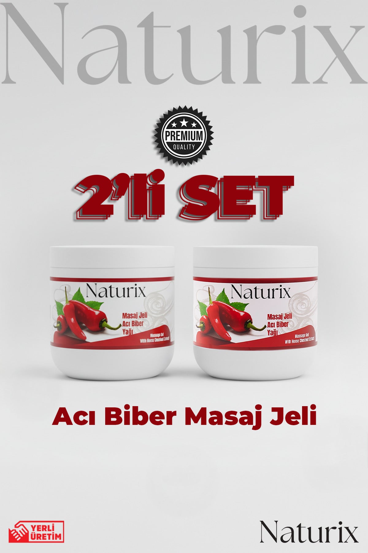 2'li Paprika Biberli Balsam Masaj Jeli 500 ml Kırmızı Biber Masaj Jeli
