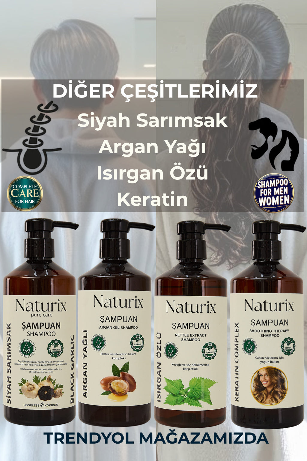 2'li Tuzsuz Keratin Şampuan 600 ml – Paraben, Fosfat Ve Tuz Içermez