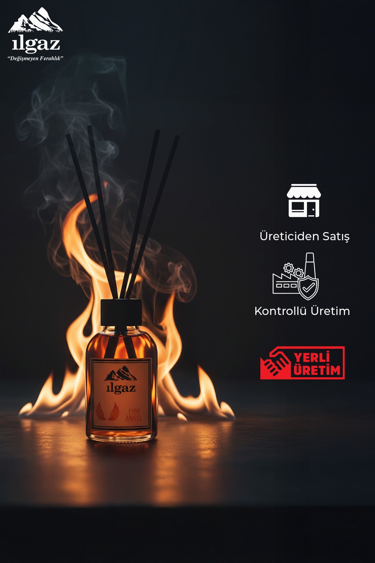Ateş Meleği Bambu Çubuklu Oda Kokusu 110 ml | Red Diffuser Fire Angel Ortam Kokusu