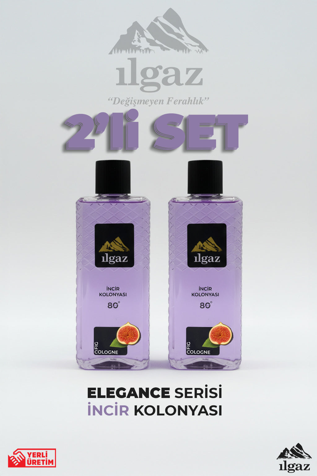 İncir Kolonyası 2'li Set 80 Derece 400 ml | Elegance Series
