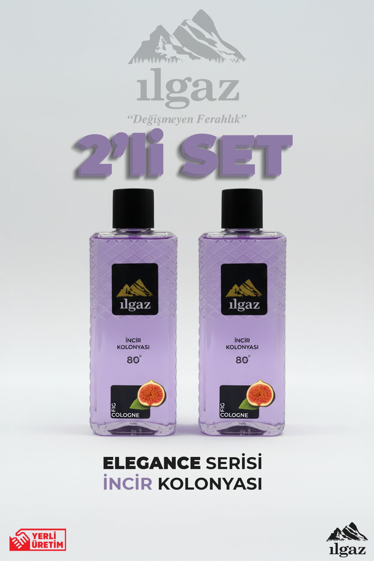 İncir Kolonyası 2'li Set 80 Derece 400 ml | Elegance Series