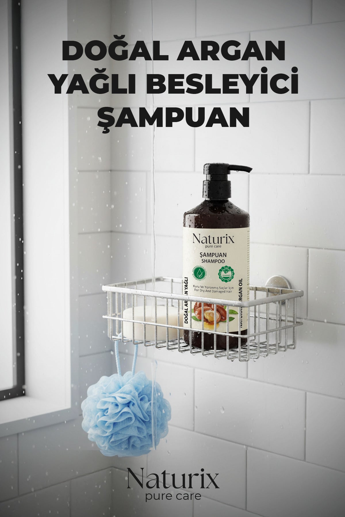 Argan Yağlı Şampuan 600 ml – Yıpranmış Saçlar Için Doğal Bakım Ve Nemlendirme
