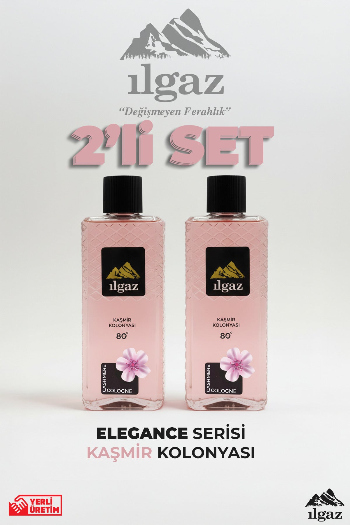 Kaşmir Kolonyası 2'li Set 80 Derece 400 ml | Elegance Series