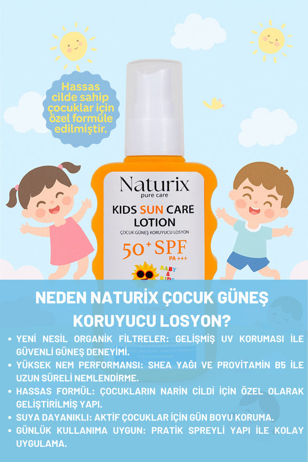 Çocuk Güneş Koruyucu Losyon Spf 50 Pa | Yeni Nesil Koruma Ve Yoğun Nem - 200 ml