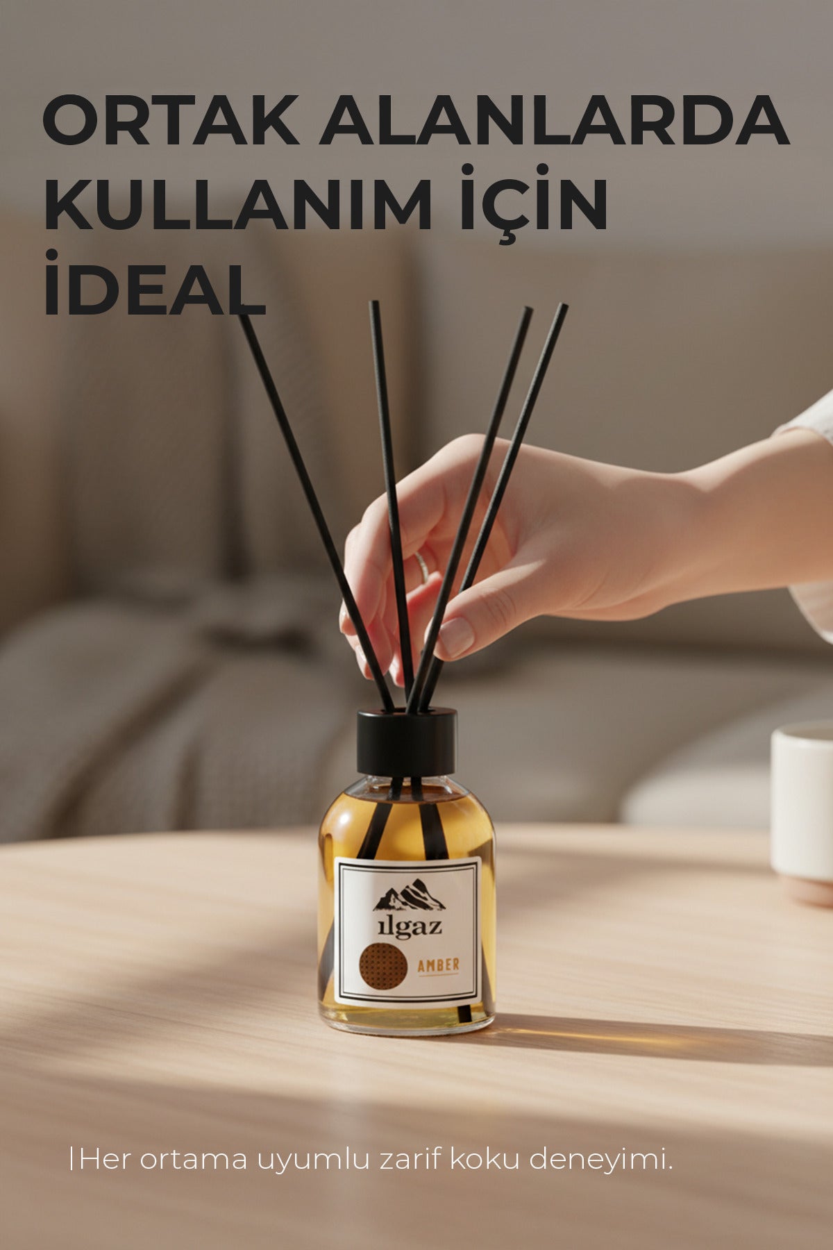 Amber Bambu Çubuklu Oda Kokusu 110 ml | Red Diffuser Misk Ortam Kokusu
