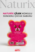 Ayıcık Şekilli Süngerli Çilekli Çocuk Sabunu Hassas Ciltler İçin Yumuşak Bakım - 150 gr